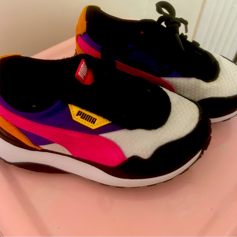 Puma  Multi Colored Girls Toddler Sneakers size 12C Worn Once .